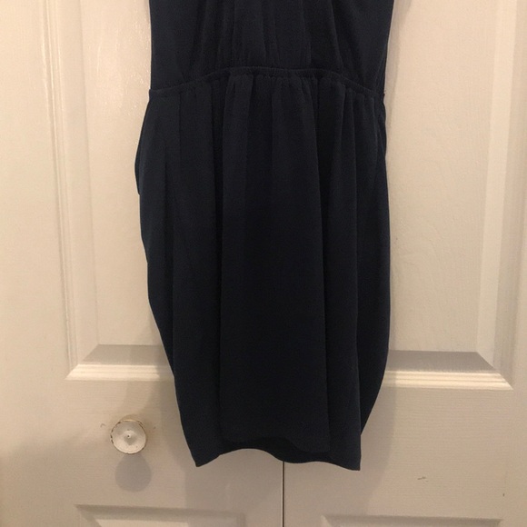 BCBGeneration Navy tulip hem dress size xs - Picture 6 of 7